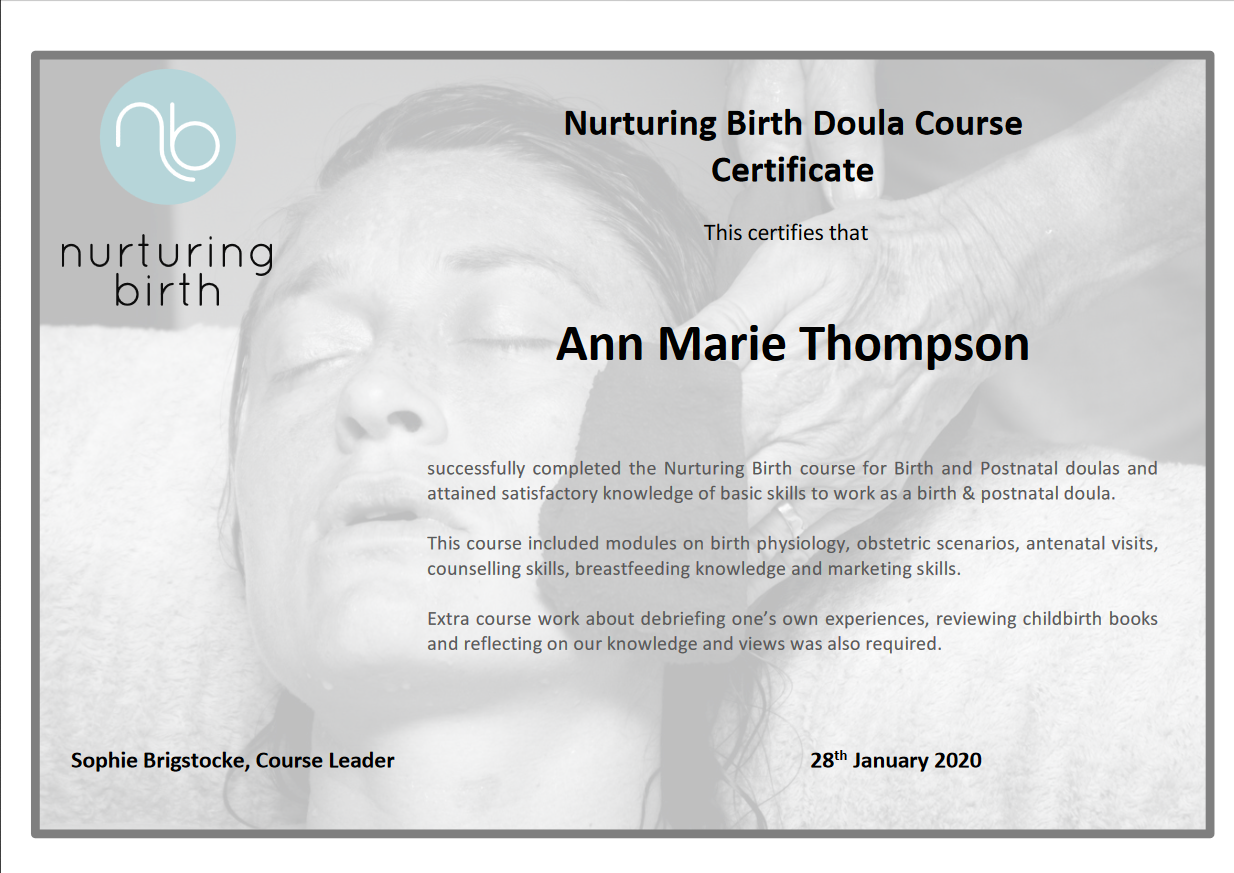 Ann Marie Thompson - Doula Nurturingbirth Directory